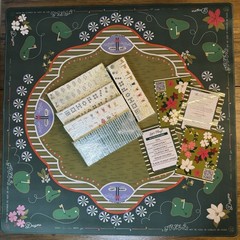 Luxury American Mahjong Set | Green Stripe Tiles + Golf Playing Mat | New
