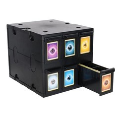 Card Catalog 6 Drawer Stackable Trading Organizer Black BCW Holds Sports Cards