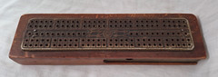 VTG Cribbage Board Metal & Wood C.W. Lecount?