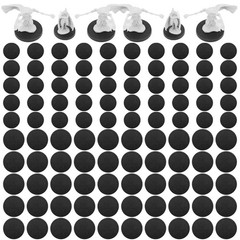 DisplayMore 100Pcs Mix Round 0.5 x x 0.1 inches, 100pcs-25&32mm-black