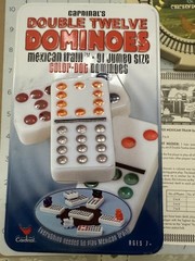 2 in 1 Dominoes Center Hub Starter w/ Sound /Double Twelve 91 Jumbo Size Color