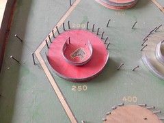 1934 Lindstrom Steeplechase Bagatelle Horse Race Game Wooden Pinboard