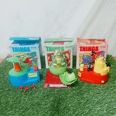 3 Games Lot Milton Bradley T.H.I.N.G.S. Eggzilla + Sir Ring-A-Lot + Grabbit 1986
