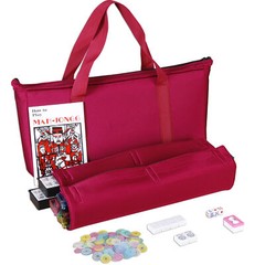 American Mahjong Set 166 Tiles 4 Color Complete Mah Jong Set Racks/Pushers w/Bag