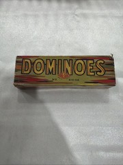 VTG Halsam Hal-Sam 610-HR Dominoes Multi Color Dots 28 Pieces Original Box