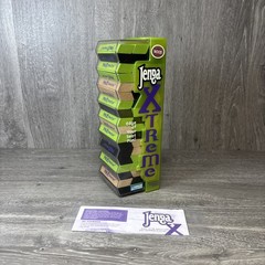 Jenga Xtreme COMPLETE Parker Brothers 2003 Tower Building Game Blocks Green