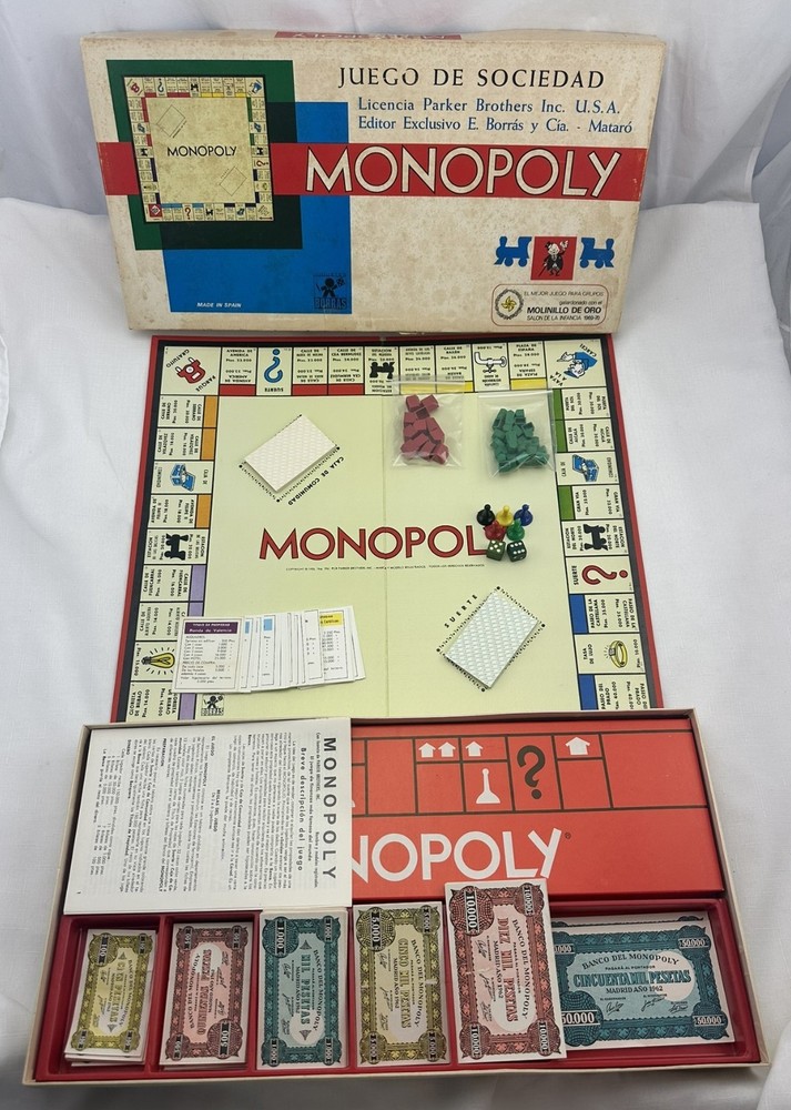 1961 Monopoly Game Spain Edition Complete in Good Condition FREE SHIPPING