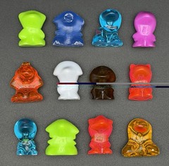 Gogo’s Crazy Bones Magic Box Aliens Lot of 12 Broken & Chipped Figures