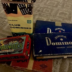VTG Lot of 6 sets of dominoes- see description