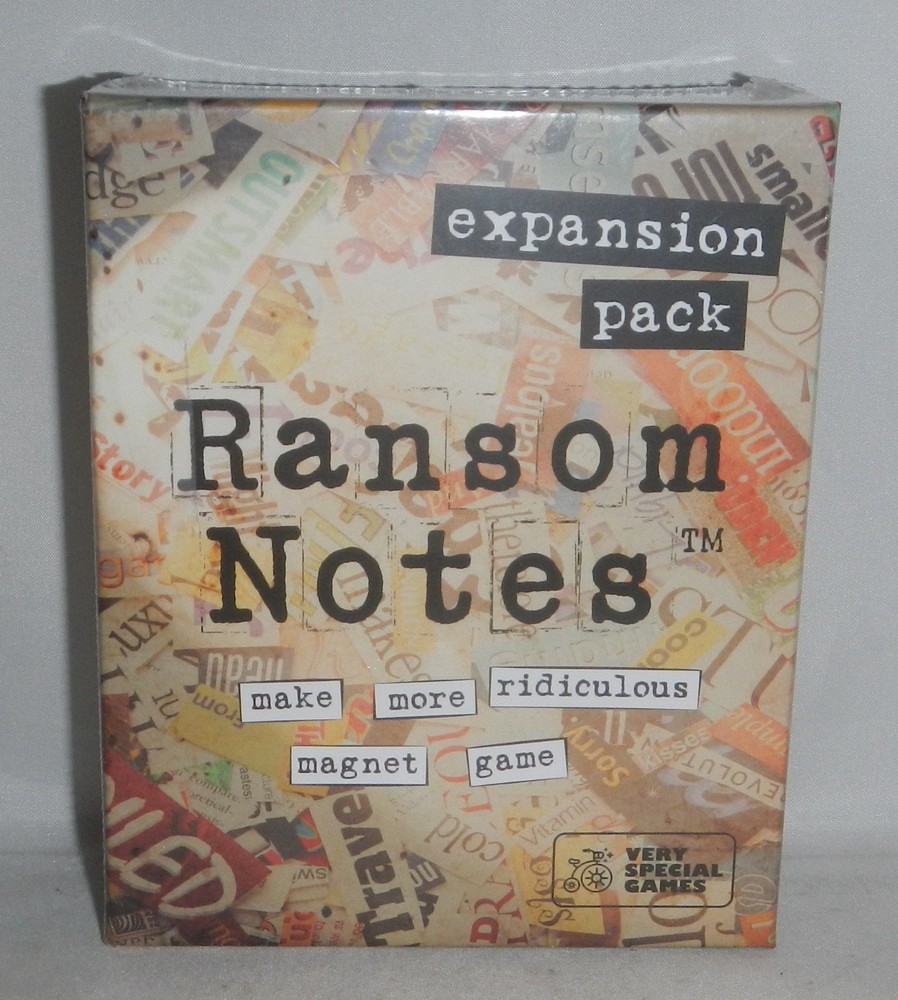 Ransom Notes Expansion Pack Magnet Word Party Game – NEW SEALED