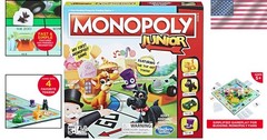 Limited Edition Monopoly Junior Game for Ages 5+ – Educational Fun for 4 Players