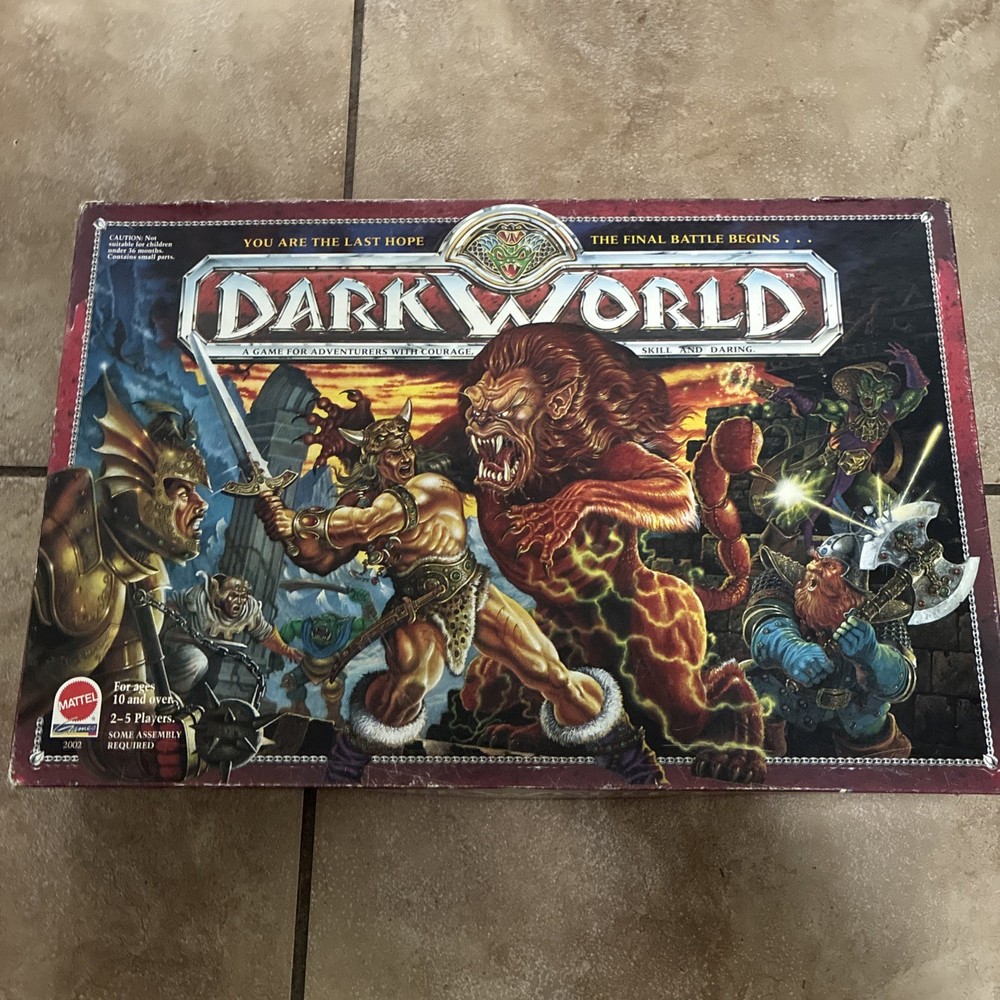 Dark World Board Game Fantasy RPG 1992 2002 Vintage Mattel 100% Believe Complete