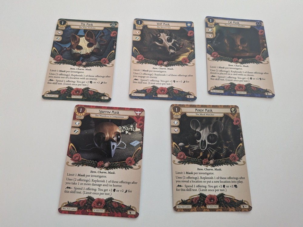 Arkham Horror The Card Game MIDWINTER GALA MASKS GenCon 2024 Exclusive Promo LCG
