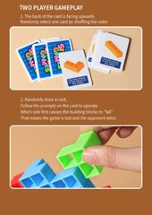 64Pcs Tetra Tower Game, Stack Attack Family Board for 2 Players Family Games,…