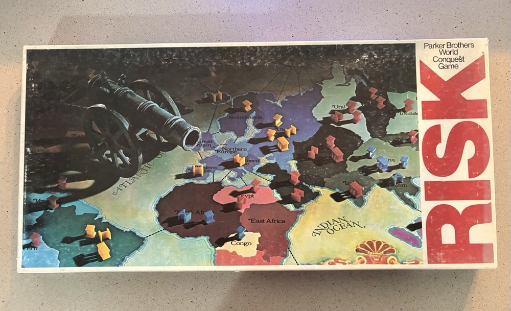 Vintage 1975 1980 Parker Brothers Risk Strategy Board Game, complete w/manual