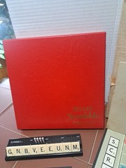 Vintage #71 Turntable SCRABBLE Crossword Game Deluxe Revolving Board 100 Tiles