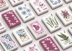 Premium American Mahjong Game Set 160pcs 160 tiles Red green Mah Jong Tiles