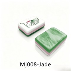 Jade Marble Pink Green Multilayer Acrylic American Mahjong Tiles 160-Piece
