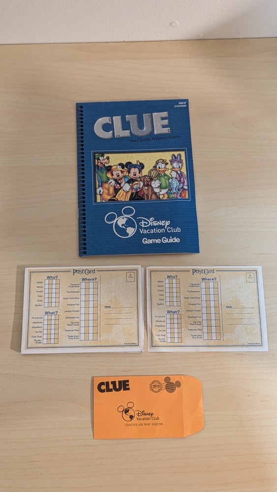 Disney Vacation Club Edition Classic Mystery Board Game – Instructions Postcards