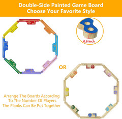 Jokers and Marbles Board Game Set 2-8 Players Wooden Pegs 48 Marbles 4 Decks