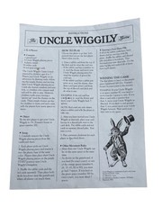 Vintage 1988 The Uncle Wiggily Rabbit Board Game By Milton Bradley – COMPLETE