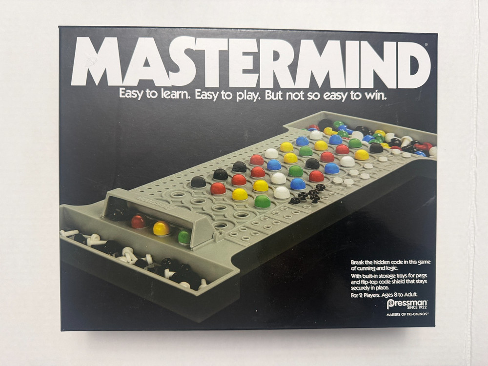 Pressman Retro Mastermind Game Memory Strategy Board Game OPEN BOX