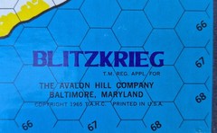 Blitzkrieg (1st Ed) Avalon Hill 1964, Punched, Complete, Bagged, Ready to Play!