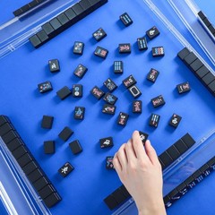 GUSTARIA American Mahjong Tiles (1.2”,Tiles Only), 166 1.2”×0.9”×0.5”, Black