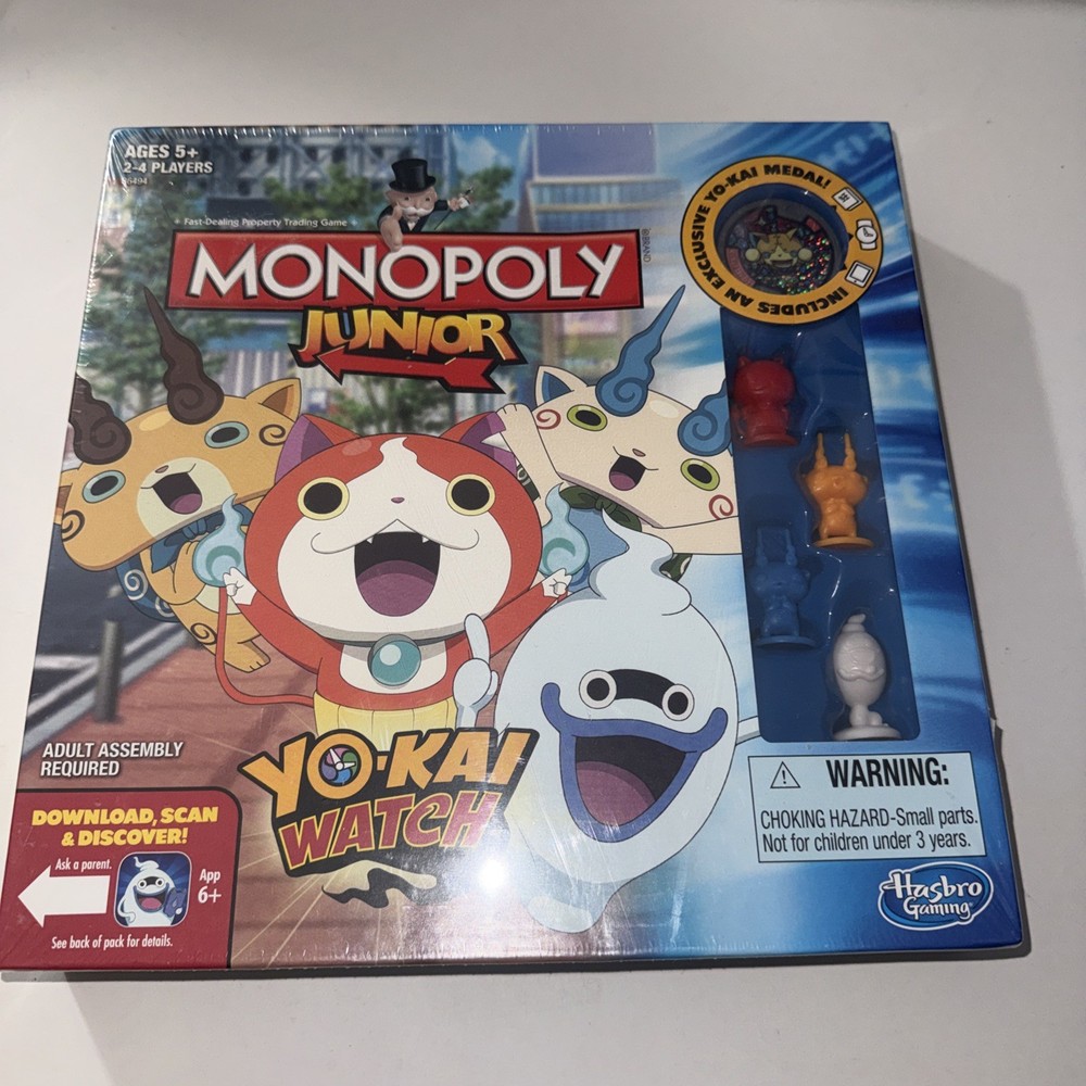 Yo-Kai Watch Edition Board Game w/Exclusive Yokai Medal NIB Monopoly Junior