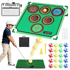 34 Pcs 3-in-1 Battle Golf Game Set with Stand & Club, Jumbo 32″ x32“ Chipping…