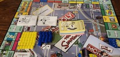 Rare UK Version The Simpsons Monopoly 2003 Boardgame 99% Complete USA SHIPPER