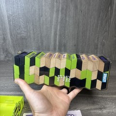 Jenga Xtreme COMPLETE Parker Brothers 2003 Tower Building Game Blocks Green