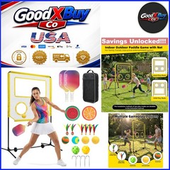 5-in-1 Indoor & Outdoor Multi-Sport Set with Net for Pickleball, Badminton, T…