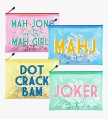Sunnymove Large American Mahjong Tiles Storage Bag Empty Mahj Party Gifts 14×10
