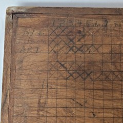 Vintage Wooden Chinese Checkers Board Game Double Sided Handmade Wood