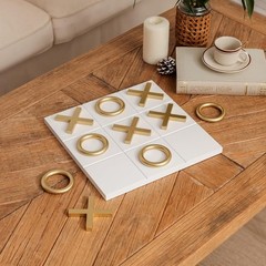12×12 Tic Tac Toe Wood Game Board Coffee Table Decor