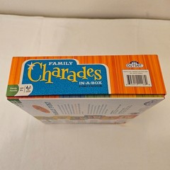 Family Charades in-a-box Category cards themes range from 4 years-14 years plus