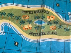 BEAN BAG BUCCANEERS Rare Vintage Lakeside 1962 Game Floor Map & Instruction Book