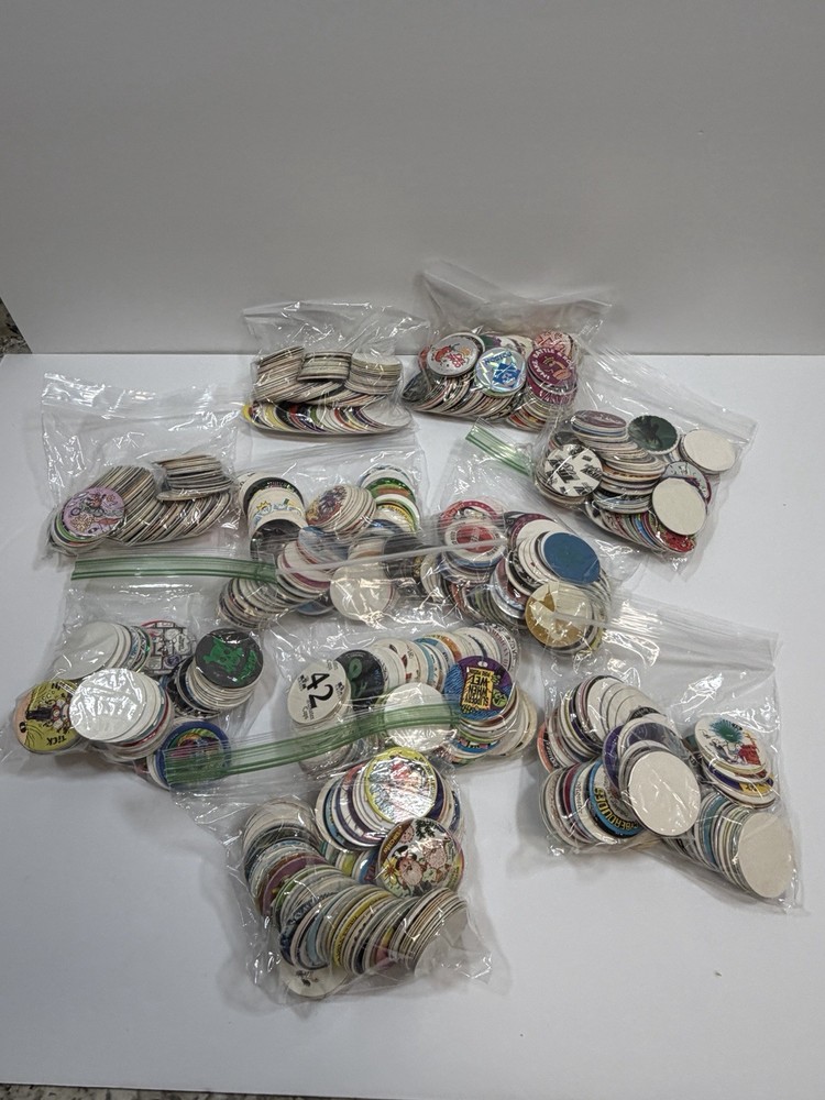 HUGE Pogs Pog Lot 1993 Lightly Used Mix Lot Of 1000 RANDOM LOT