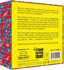 I Should Have Known That Trivia Game Yes or No Edition – a Trivia Game about Thi