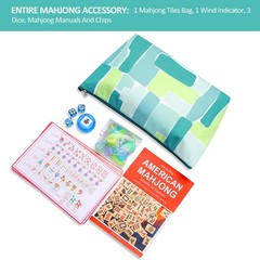 Majolicia American Mahjong Tile Set, 160 Engraved Tiles with Accessories and …