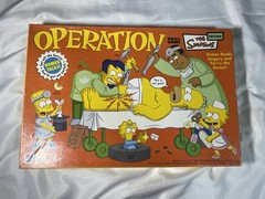 Vintage Milton Bradley The Simpsons Operation Board Game 2005 Tested Works