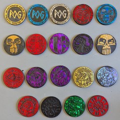Lot of 19 Authentic POG Slammers The World Pog Federation 1990s POGS/Caps