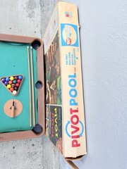 Vintage Milton Bradley Pivot Pool Table Top Game 1972 Complete W/ Box *READ*