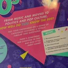 Ridley’s That’s So 80s Trivia Game Party Family 1980s Music Movies Pop Sealed