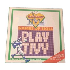 Baseball Tivy Games of Skill 1996 Varying Math Levels For Kids,Teens & Adults