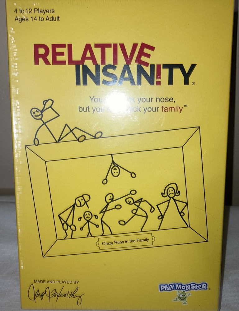 Relative Insanity Board Card Game Fun Family Nights 14 Years Old And Up Unisex