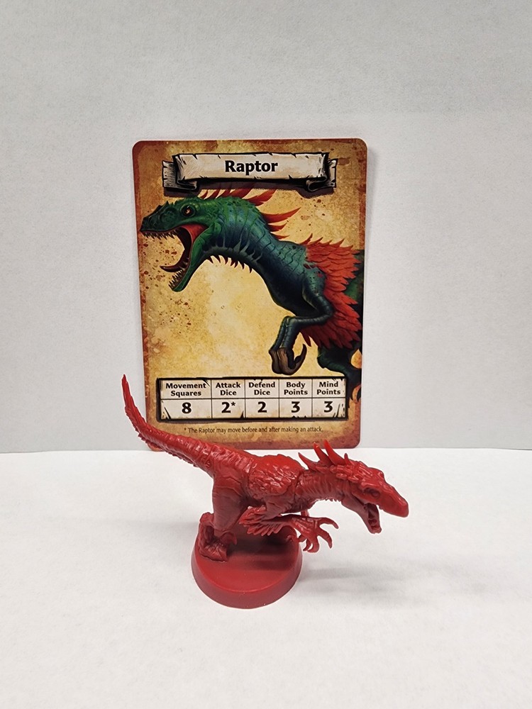 HEROQUEST: Jungles of Delthrak RAPTOR ALLY Mini & Card NEW!!