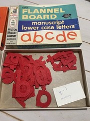 Vintage 1950’s Milton Bradley Felt Letters Original Boxes Upper/Lower Case
