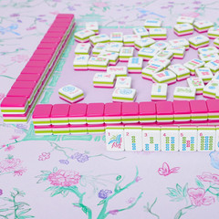 4 Layer Engraved American Mahjong Tile Set, 166 Acrylic Mahjong Tiles with Bags,